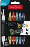 Faber-Castell Dekormarker készlet, 1, 0/3, 0 mm, kétvégű, akril, FABER-CASTELL "Shake&Paint", 6 különböző szín (285507) - mystock