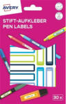 Avery Etikett, tollcímke, 50x10 mm, kézzel írható, AVERY ZWECKFORM, kék-zöld, 30 etikett/csomag (RESMI30G)