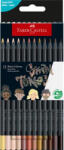 Faber-Castell Színes ceruza készlet, háromszögletű, FABER-CASTELL "Black Edition", 12 különböző bőrszín (116414) - mystock