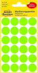 AVERY Etikett címke, o18mm, jelölésre, neon 24 címke/ív, 4 ív/doboz, Avery zöld (3174)