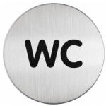 Durable Piktogram, információs tábla, átmérő 83mm, WC Durable ezüst (490723) - tonerpiac