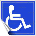  Információs matrica, 10x10 cm, rokkant piktogram (210 - 50) - tonerpiac