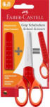 Faber-Castell Olló, iskolai, 13, 5 cm, pengevédővel, FABER-CASTELL, piros (181550) - tonerpiac