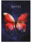 TopTimer Jegyzetfüzet, A5, vonalas, 96 lap, TOPTIMER "Notes", piros pillangó (26C167N-002) - tonerpiac