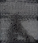  Öntapadós matrica, 2 cm-es, betűlap, fekete (500 - 20FEK) - tonerpiac