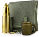 Giftspot Set Cadou pentru Militari - Cană Grenadă și Termos Glonț