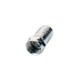 Somogyi Elektronic F 803C F csatlakozódugó, fém, S6TSV kábelre préselhető, egyenes kivitel
