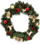 AGA Karácsonyi koszorú 40 cm Piros-arany (ANT4015)