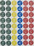 APLI Etikett, árengedmény, 24 mm, kör, színes, APLI, 240 etikett/csomag, -30-70% (101373) - papir25