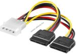 Goobay Y-elosztó PC tápkábel Molex 4-tűs > 2x SATA 15-tűs 0, 13m