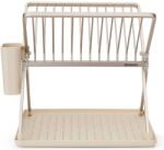 Brabantia SinkSide Foldable Dish Drying Rack összecsukható edényszárító, csepegtető tálca, kis méretű, evőeszköztartóval, világos bézs, 370x330 mm - 252082 (252082)