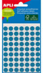 APLI Etikett, 8 mm kör, kézzel írható, színes, kék, 288 etikett/csomag