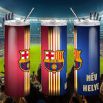 Deconline Crafts BARCELONA 2026 Duplafalú termosz egyedi névvel és számmal 600 ml "ZIPPER (DO69370-TUMBLER-600)