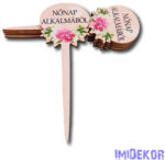  Díszes virágos beszúró 15x5cm 5db/csomag - Nőnap alkalmából