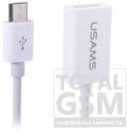 USAMS OTG SJ018 200mm USB 2.0 - Micro USB kábel fehér