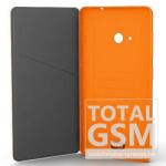 Microsoft Lumia 535 oldalra nyíló narancssárga cover notesz flip tok