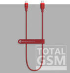 ADAM elements PeAk II C200B Apple iPhone 5 / 5S / SE / 5C / 6 / 6S / 6 Plus / 6S Plus / 7 / 7 Plus / 8 / 8 Plus / X / XS / XS Max / XR / 11 / 11 Pro / 11 Pro Max Lightning/USB-C adat- és töltőkábel MFi 200cm, piros