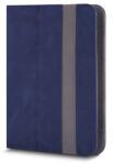  Univerzális 7-8″ kinyitható műbőr tablet tok sötétkék - szürke