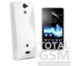 Sony SP C5303 átlátszó-fehér s-line szilikon tok TPU