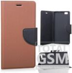 Sony XZ F8331 barna-fekete csatos TPU-bőr notesz flip tok