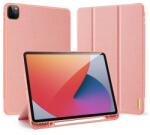 Apple iPad 9.7 2017/2018 DUX DUCIS DOMO RÓZSASZÍN Textil Mintás Tablet Flip Tok