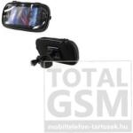  Univerzális telefon tartó kerékpár / bicikli / elektromos roller (360°-ban forgatható, kormányra rögzíthető, cipzáras, por és vízálló tokkal)