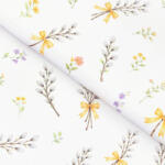 Goldea húsvéti teflon szövet terítőknek - barka mintás 160 cm