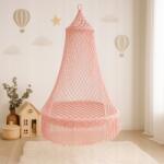 Evena Nagy XXL Hinta Függő Szék Kerek Makramé Kokon Boho 150 Kg Teraszra (HUŚTAWKA HAMAK BOHO FOTEL WISZĄCY)