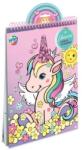 Moxy Carte de colorat cu abtibilduri si sclipici, model cu unicorn, A4, 16 pagini (CG150114) Carte de colorat