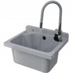 Granitan Háztartási Mosogató Technikai Kamra Szürke Csaptelep Flexibilis Kifolyócsővel Loma (LOMA21364)