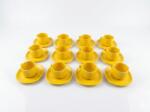  Set 12 cesti espresso cu farfurioara, ceramica galbena, 100 ml (CF12G)