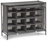 Zeller Organizator pentru incaltaminte Zeller, 16 perechi, textil/metal, gri, 84 x 35 x 66 cm Raft