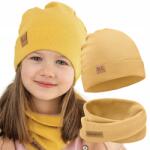 Bubalove Sapka és kémény baba számára tavaszra őszre Bl mustár 36-40 (Komplet czapka i komin BL musztarda34-40)