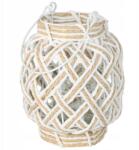 H&S Decoration Fonott lampion üvegbetéttel Laterenka kertbe, teraszra 16x20 cm (LA4000140)