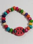 Clickitshop Bratara Martisor Copii - Buburuza Rosie Margele Lemn Handmade , zBubu cea Norocoasa (4003742476702)