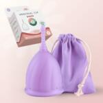 Femi. Eko Cupa menstruala din silicon medical, marimea M, capacitate 32 ml, violet, Safe