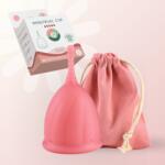 Femi. Eko Cupa menstruala, 100% silicon medical, marimea M, cu tehnologie Saniconcentrate, roz, Safe