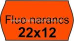 Jelöléstechnika 22x12mm FLUO NARANCSSÁRGA színű árazószalag