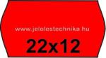 Jelöléstechnika 22x12mm PIROS színű árazószalag