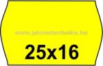 Jelöléstechnika 25x16mm CITROMSÁRGA színű árazószalag