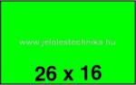 Jelöléstechnika 26x16mm ZÖLD színű árazószalag