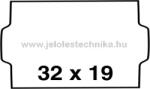 Jelöléstechnika 32x19mm FEHÉR árazószalag