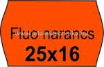 Jelöléstechnika 25x16mm FLUO narancssárga színű árazószalag