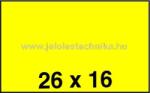 Jelöléstechnika 26x16mm CITROMSÁRGA színű árazószalag
