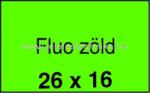 Jelöléstechnika 26x16mm FLUO zöld színű árazószalag
