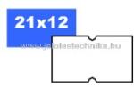 Open Data srl 21x12mm MOTEX FEHÉR árazószalag