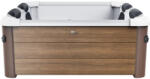 MSpa Jakuzzi, MSpa Frame Amber Aero PLUS, 6 személyes, 1150 l, 180 × 180 × 65 cm, duál masszázsrendszer, LED világítás, UVC fertőtlenítés, fa hatású burkolat (8050656)