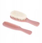 Canpol babies Kefe és fésű természetes sörtékkel rózsaszín arany fésű (7/406_pin2)