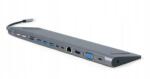 Gembird Többfunkciós Usb Type-c Adapter 8V1 (usb Hub Hdd) (A-CM-COMBO9-01)