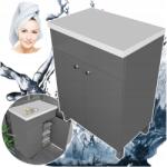 Paplinskimoebel Fürdőszoba szekrény pultra szerelhető mosdó alá Asztallap Komód Álló könyvespolc matt 60 (Zestaw łazienkowy szafka z blatem IGA 60 cm)